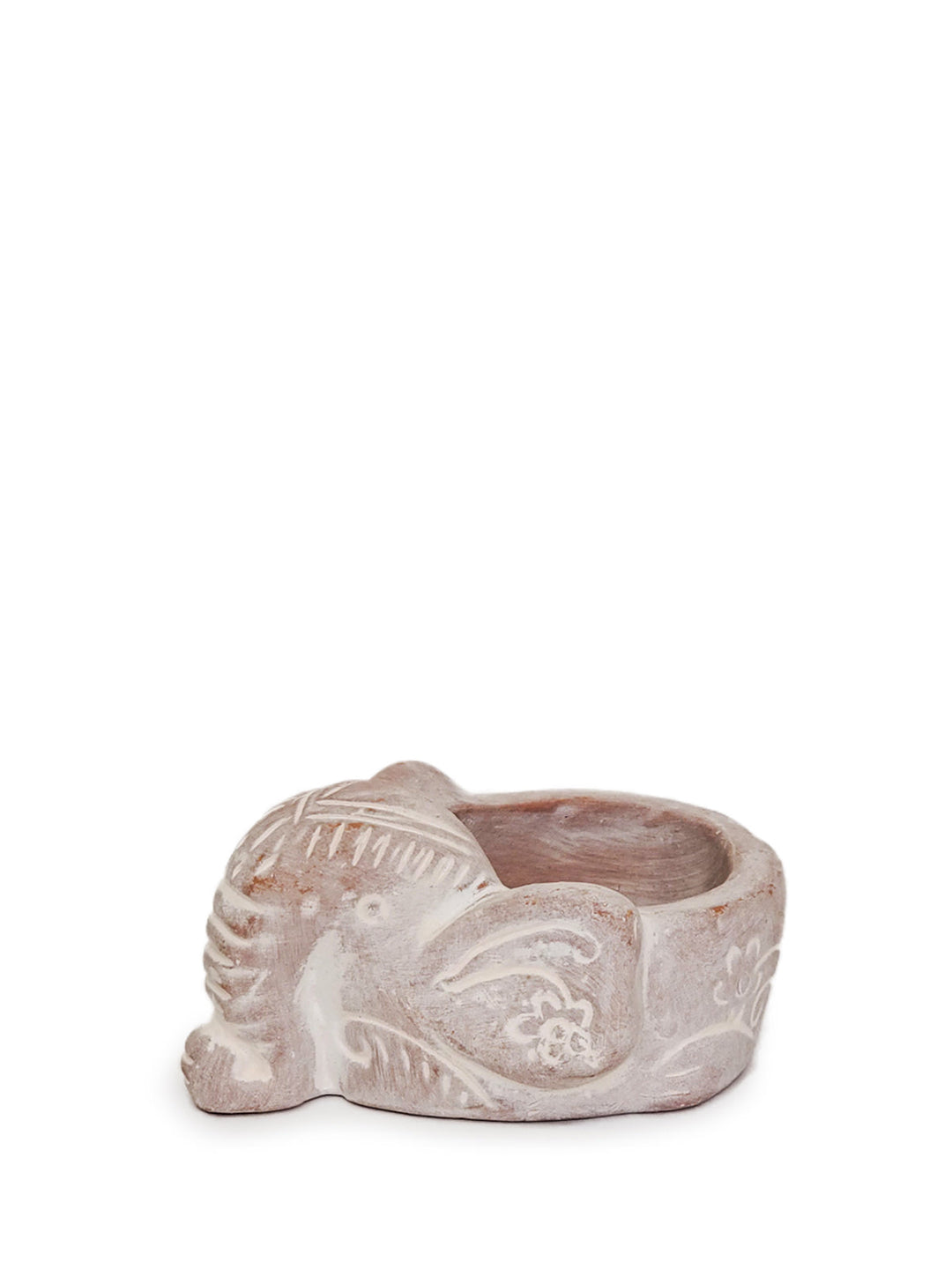 Handcrafted elephant terracotta tea light holder for cozy decor
