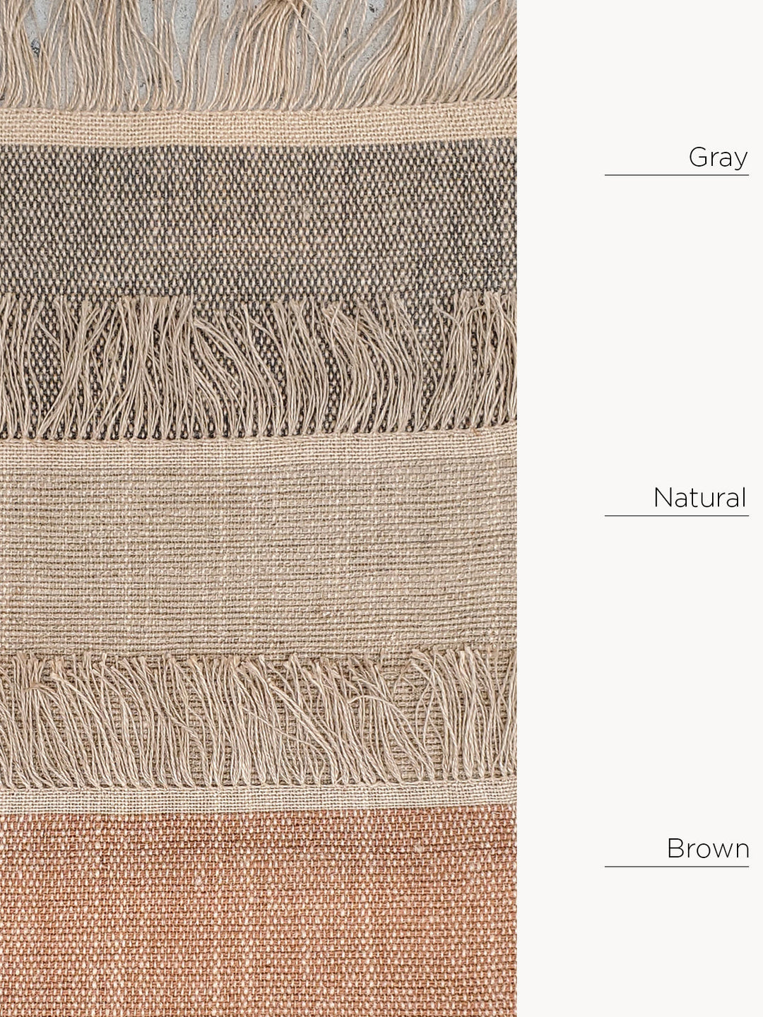 Braided jute area rugs in three earthy tones, Fair Trade handmade