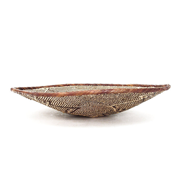 Handcrafted Tonga basket showing intricate natural fiber weaving pattern