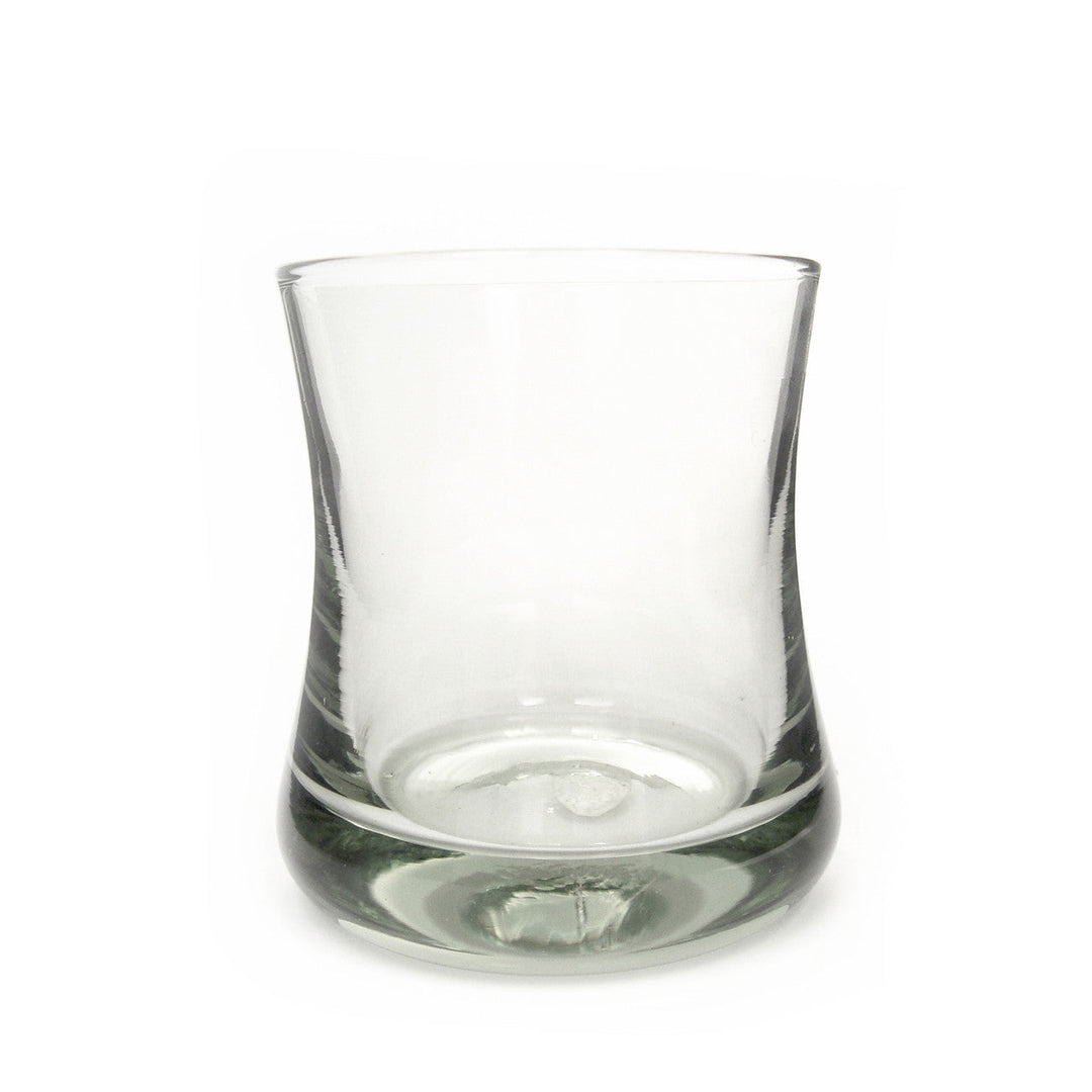 Handblown recycled glass cocktail tumbler with stable base, mouth-blown in Eswatini