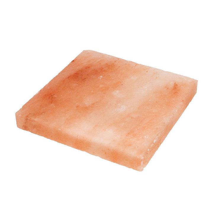 Himalayan pink salt cooking plate, a natural pink salt block ready for culinary use.