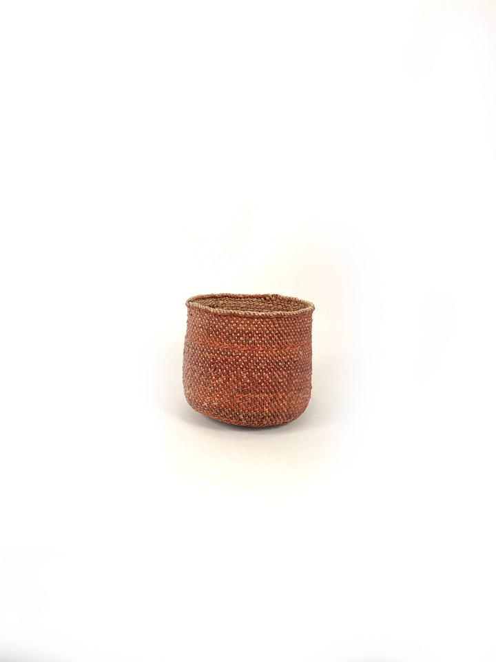 Auburn Iringa basket shown alongside a natural and an Auburn Stripe basket as a mixed set