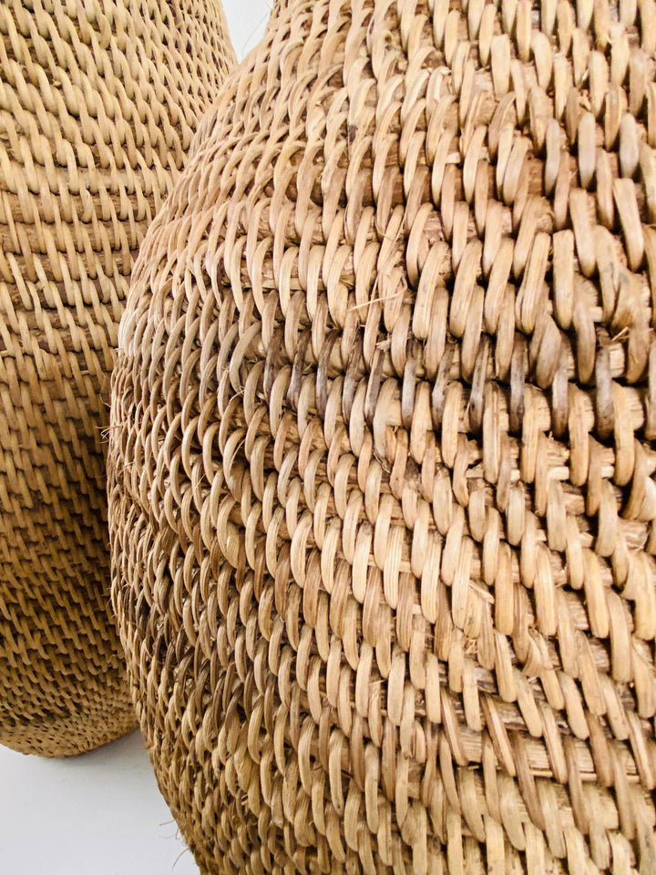 Buhera cane vessel standing alone, full height view