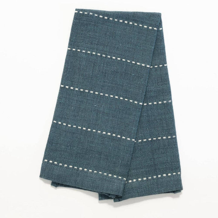 Handwoven Ethiopian cotton tea towel in the Rift Valley weave.