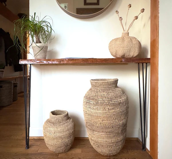 Buhera Basket, Medium - Handwoven Zimbabwean Cane