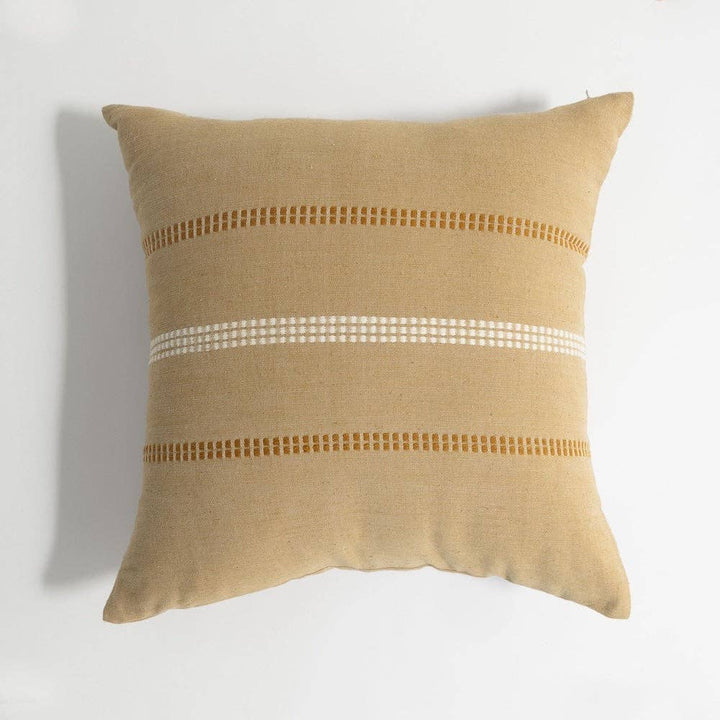Zenach weave cotton pillow cover, hand spun and hand loomed in Ethiopia.