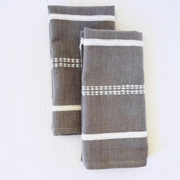 Oversized cotton dinner napkins, hand loomed in Ethiopia.