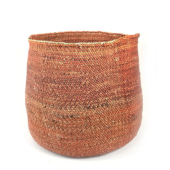 Auburn Iringa basket, rustic woven Milulu grass for storage