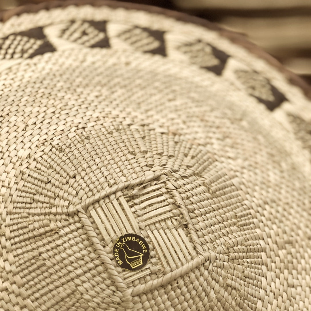 Large handwoven Tonga basket with a roomy interior.