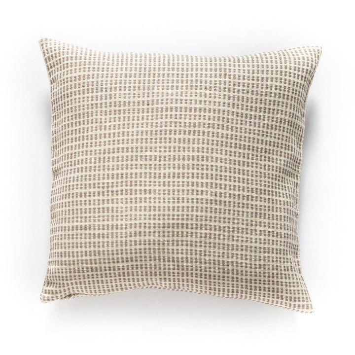 Akobo cotton pillow cover, hand spun and hand loomed in Ethiopia.
