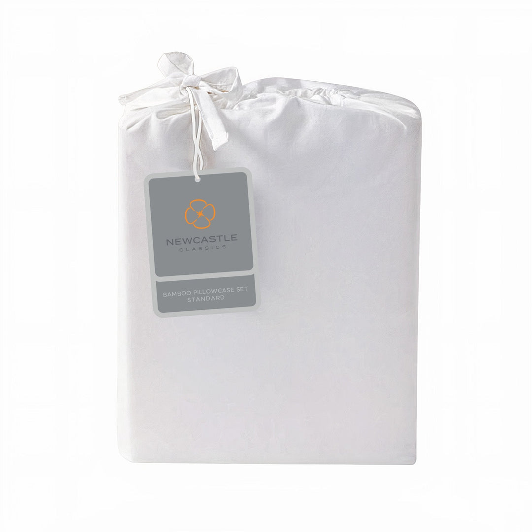 Standard bamboo pillowcase set, soft and smooth with a natural bamboo finish.