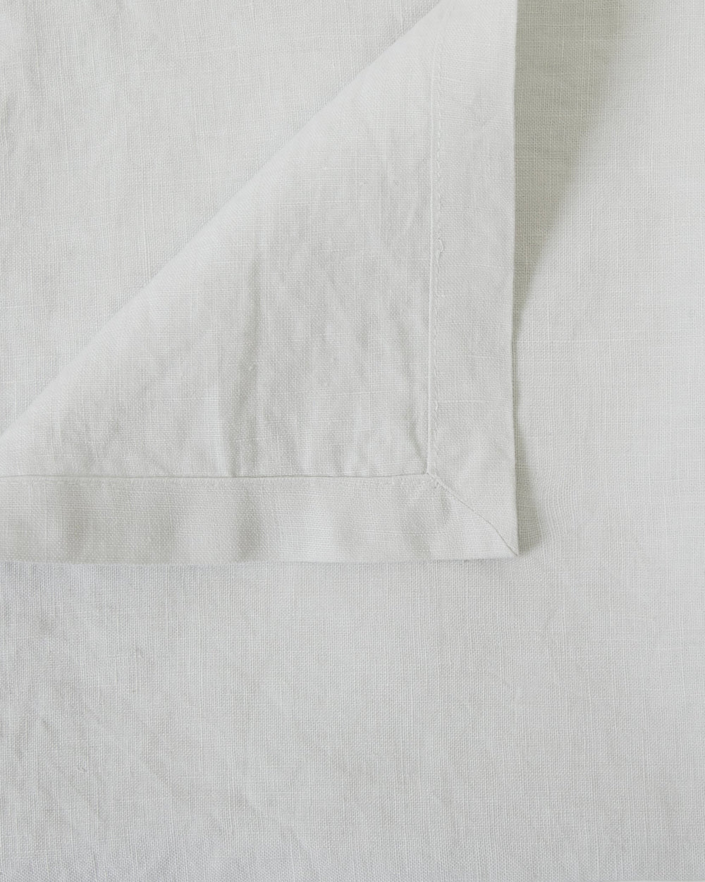 Close-up of glacier linen napkins, showing soft texture.