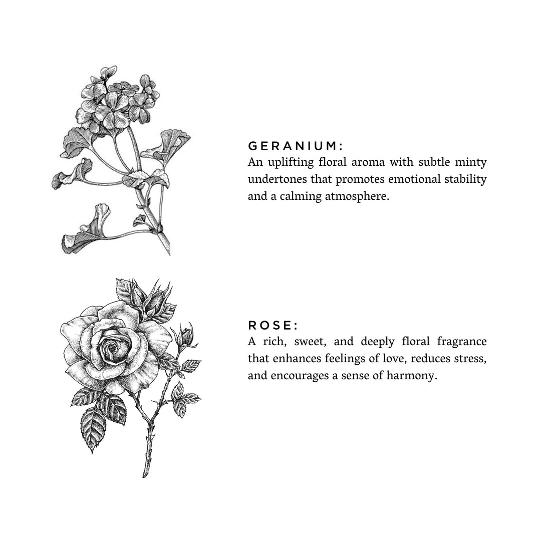 Lit Geranium Rose travel tin candle with floral rose scent.