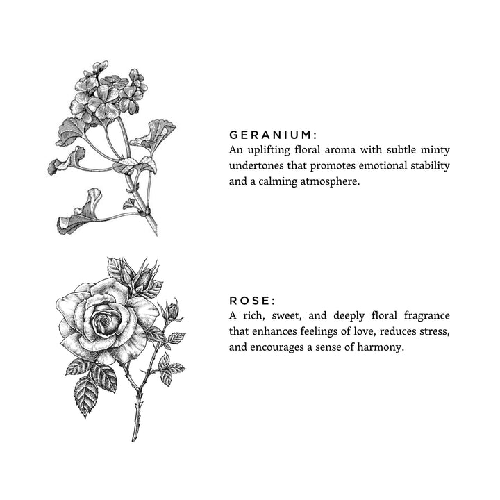 Lit Geranium Rose travel tin candle with floral rose scent.
