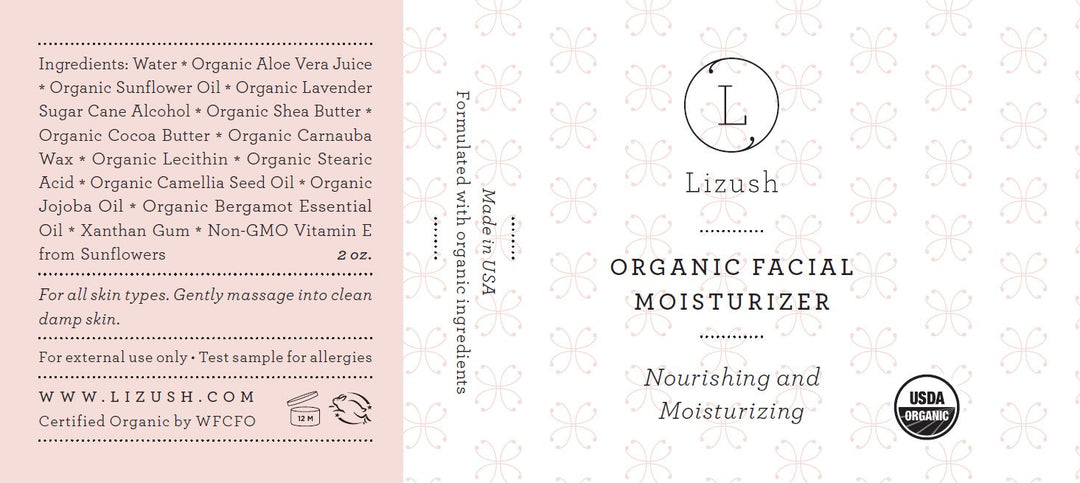 USDA-certified organic facial moisturizer in a sleek jar.