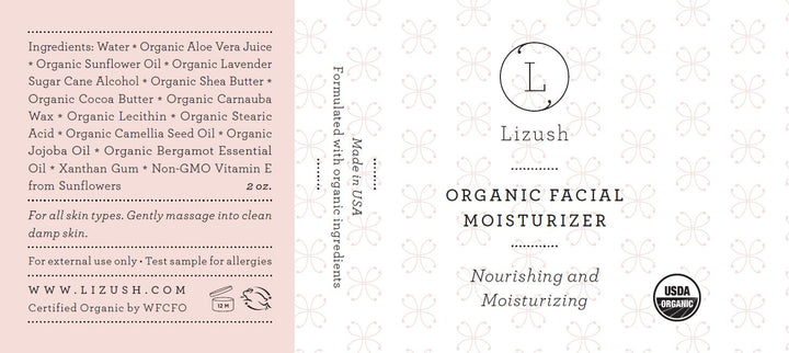 USDA-certified organic facial moisturizer in a sleek jar.
