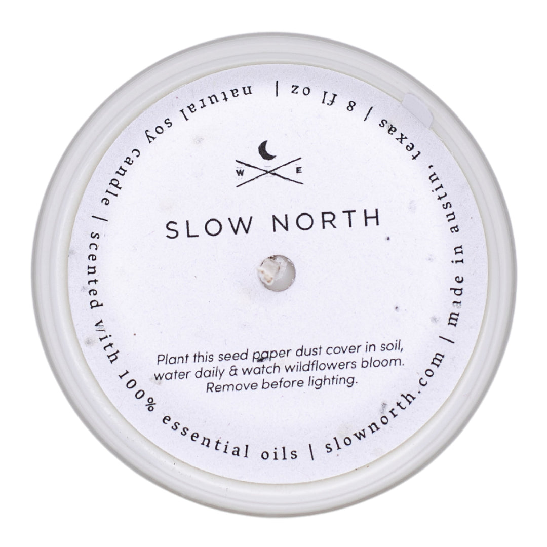 Of The Sea signature candle with dust cover and natural soy wax finish.