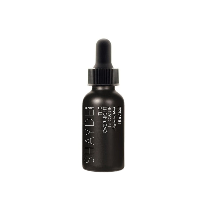 Overnight Glow Up Mask, showing its smooth texture and packaging.
