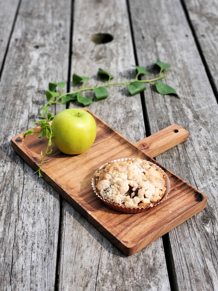 Rectangular Albizia hardwood serving tray, hand-carved with smooth food-safe finish