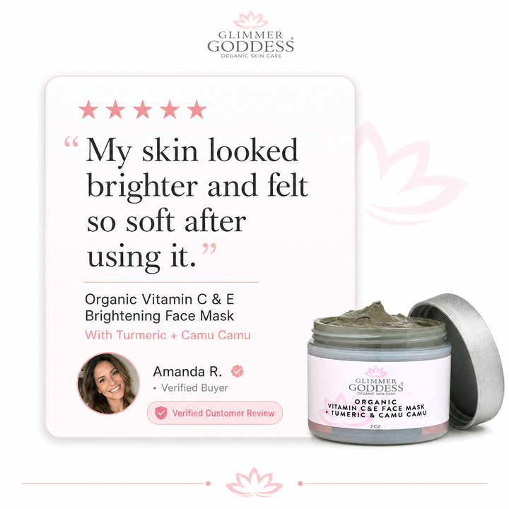 Organic turmeric face mask for brightening, in a skincare jar.