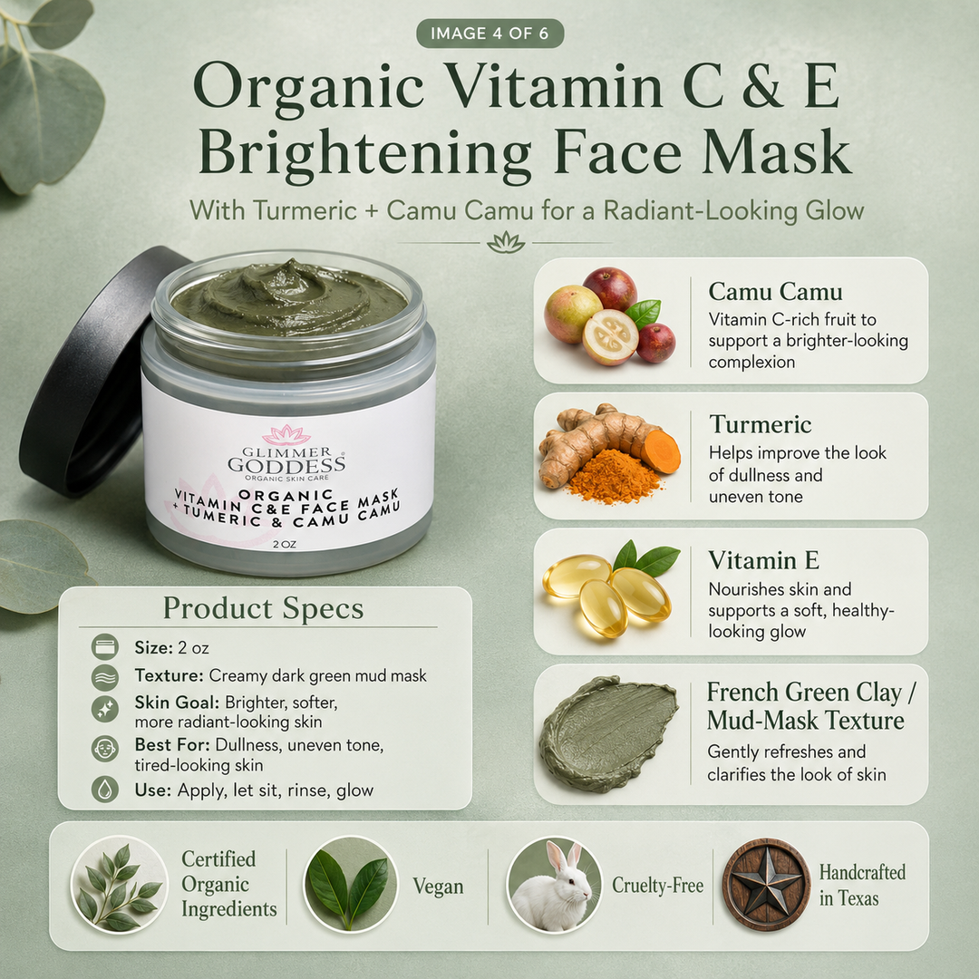 Organic turmeric face mask for brightening, applied on the face.