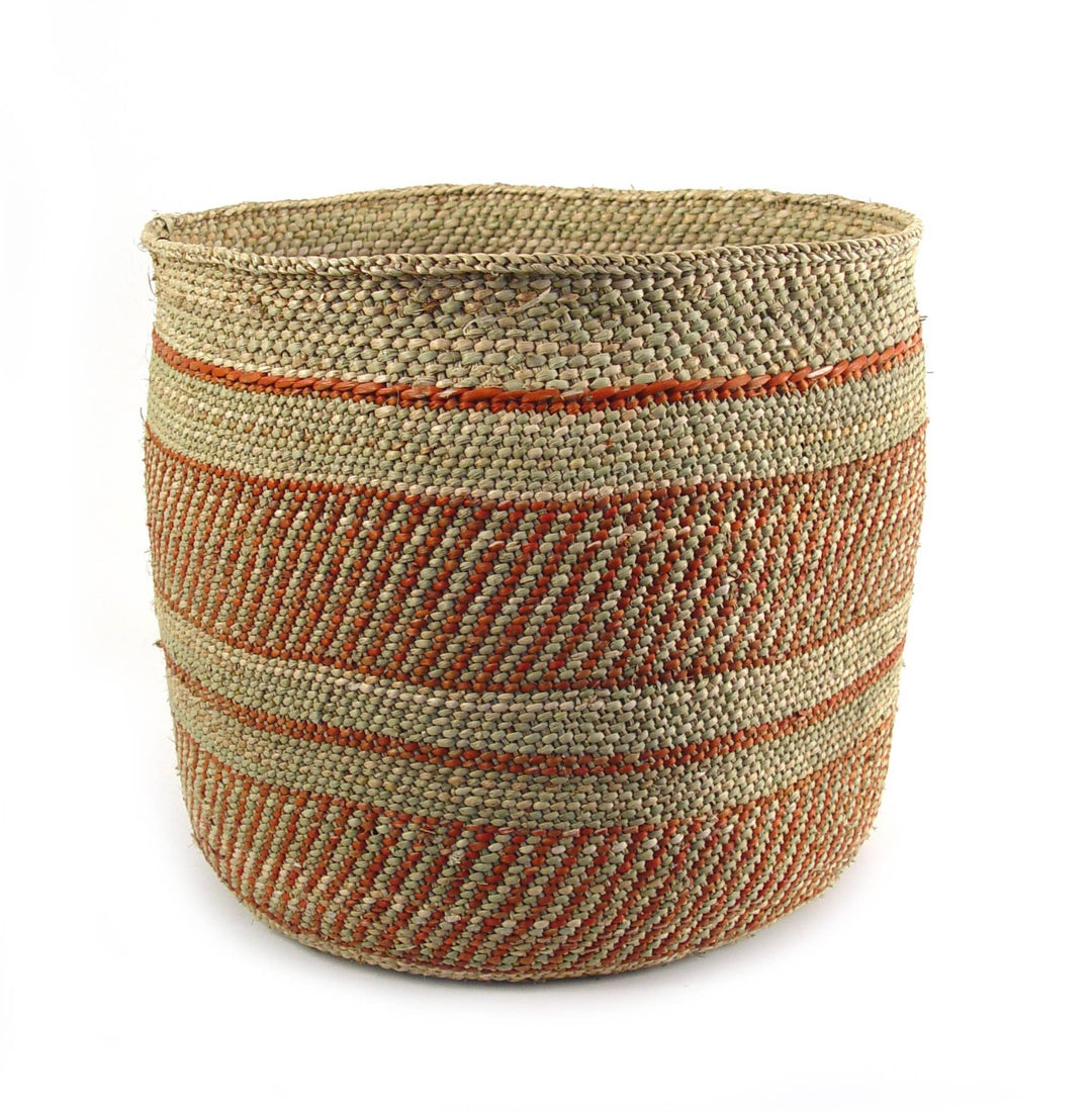 Auburn Stripe Iringa basket photographed against a plain background