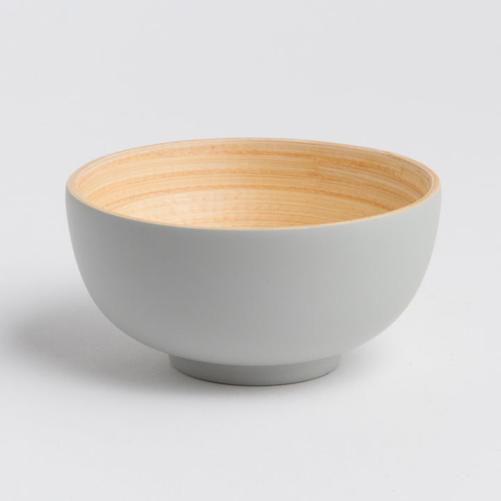 Handcrafted bamboo dining bowl with a smooth natural finish.