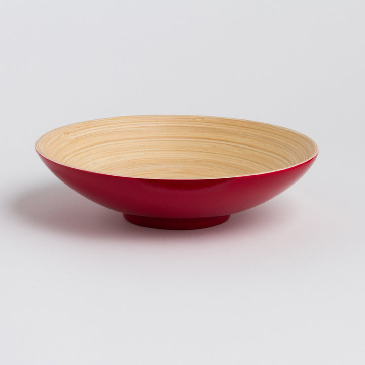 Handcrafted bamboo small plates with a natural finish for small dishes.