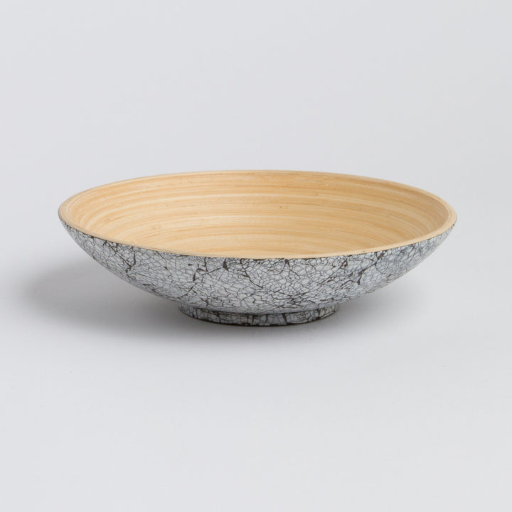 Handcrafted bamboo small plates with a smooth natural finish.