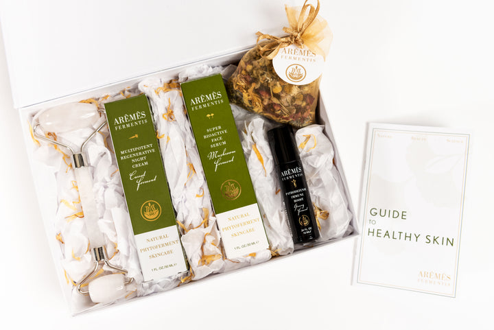 Good Skin Day gift box with a set of fermented botanical skincare products.