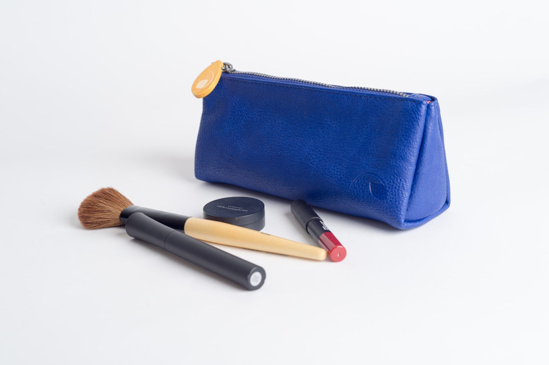 Vegan leather Union makeup pouch for cosmetics and small essentials.