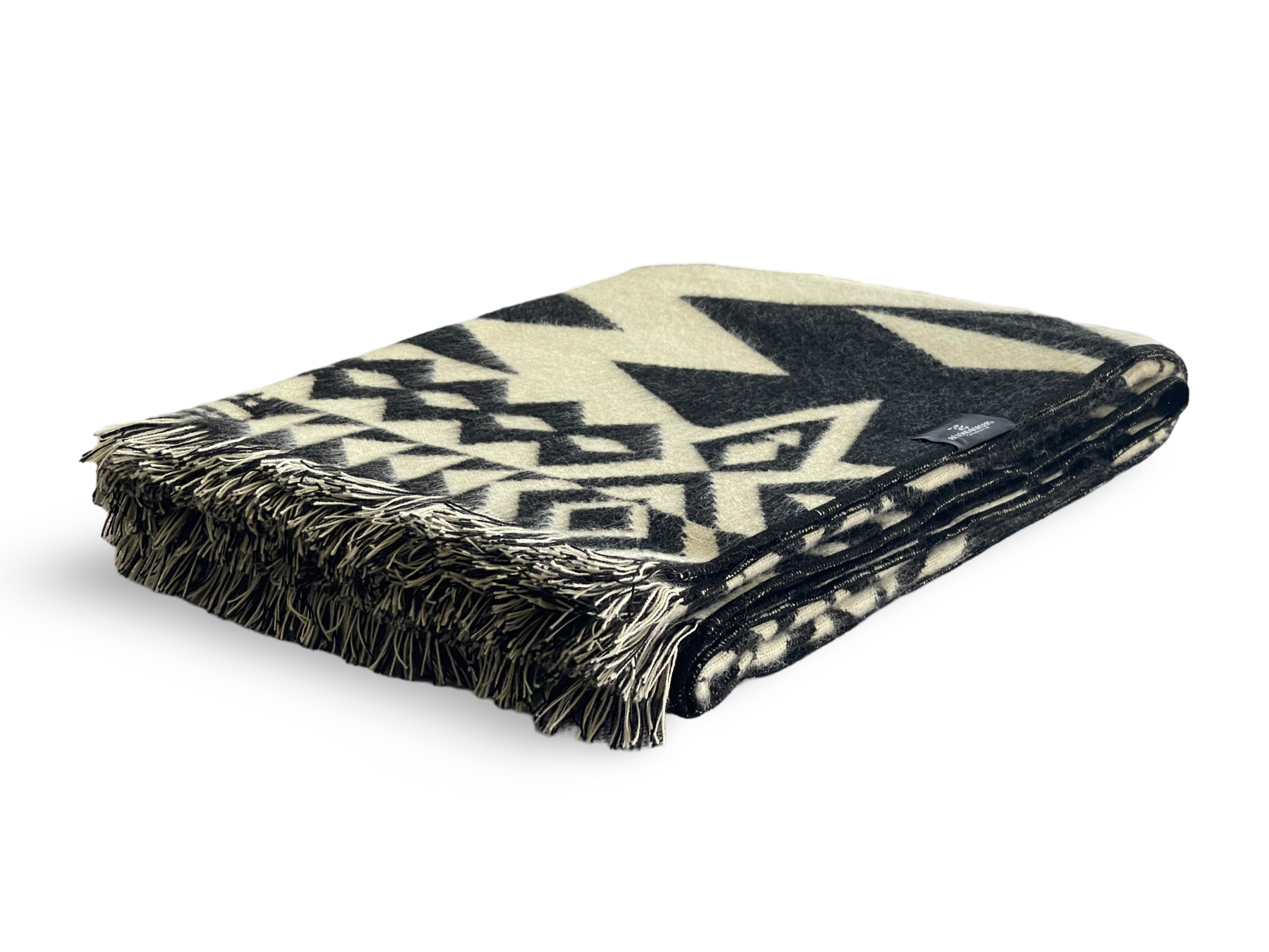 Awa Throw Blanket - Natural / Black - Bush & Briar