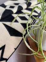 Load image into Gallery viewer, Awa Throw Blanket - Natural / Black - Bush &amp; Briar
