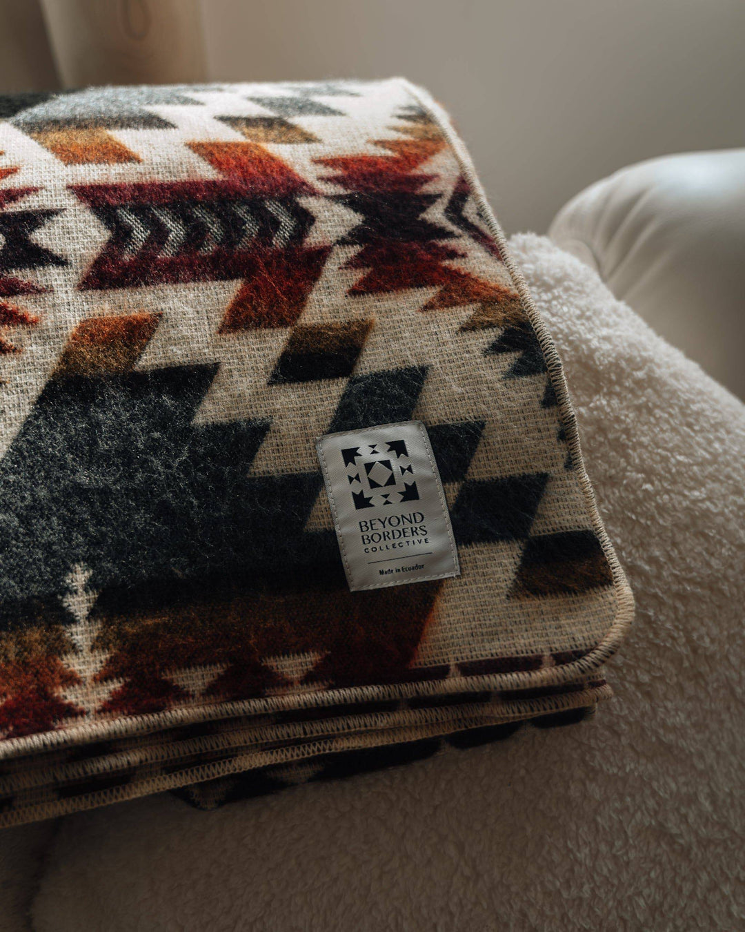 Detail of the Campfire Ash throw blanket&