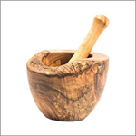 Load image into Gallery viewer, Olive Wood Rustic Mortar and Pestle - Bush &amp; Briar
