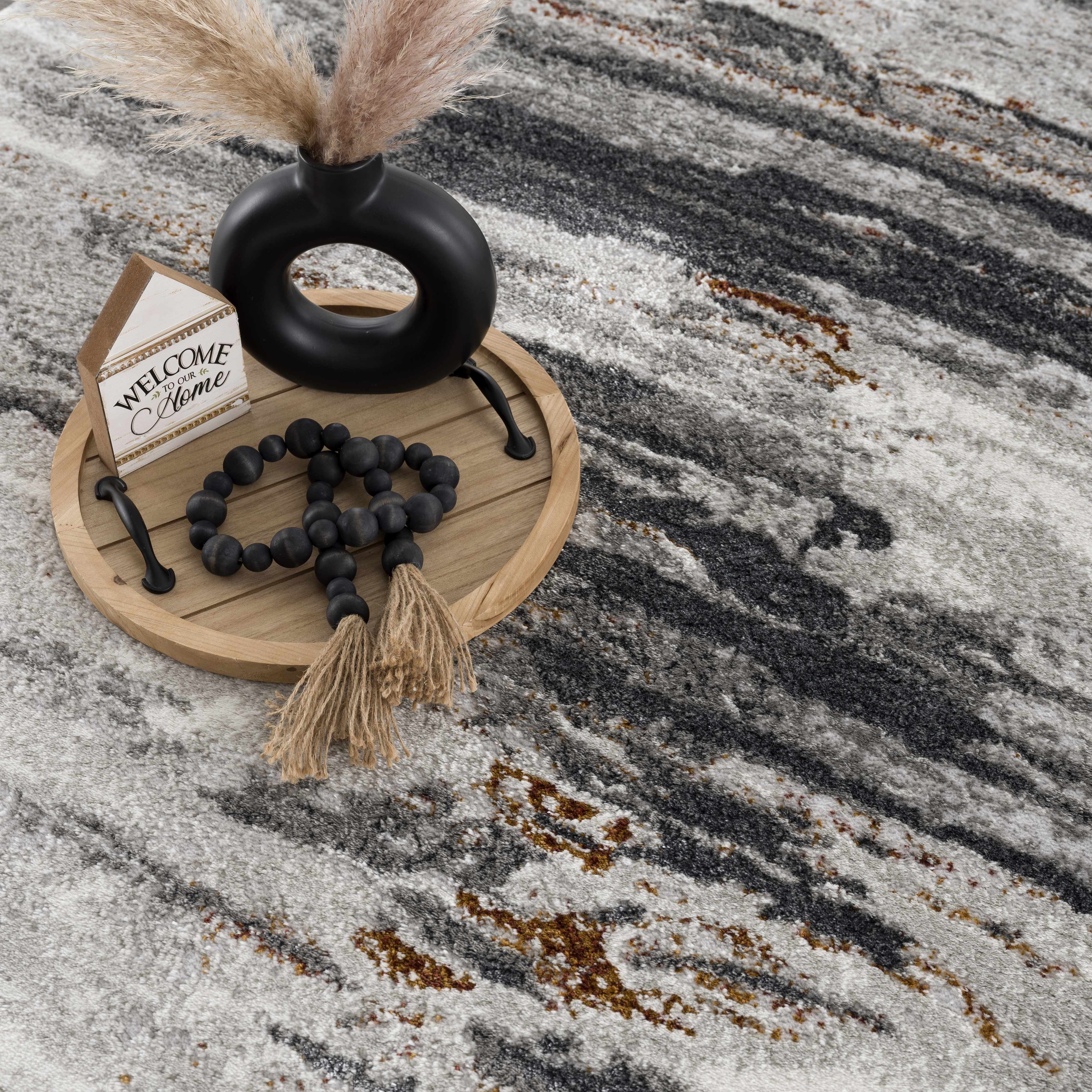 Live Marble Gray Area Rug - Bush & Briar