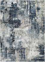 Load image into Gallery viewer, Campsall Gray&amp;Blue Abstract Area Rug - Bush &amp; Briar
