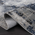 Load image into Gallery viewer, Campsall Gray&amp;Blue Abstract Area Rug - Bush &amp; Briar

