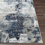 Load image into Gallery viewer, Campsall Gray&amp;Blue Abstract Area Rug - Bush &amp; Briar
