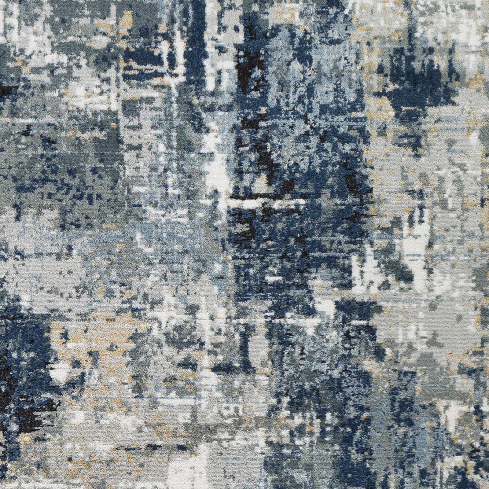 Campsall Gray&Blue Abstract Area Rug - Bush & Briar