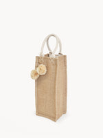 Load image into Gallery viewer, Jute Canvas Wine Bag - Bush &amp; Briar
