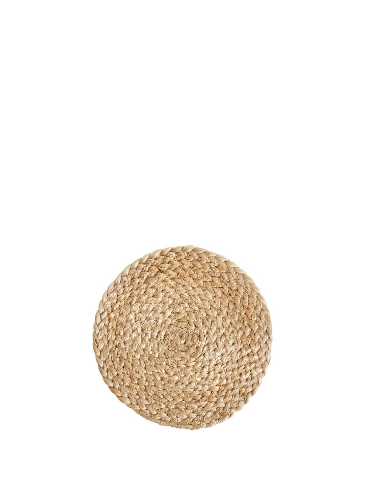 Natural fiber coaster-trivets, 6 inch round for cups and warm dishes