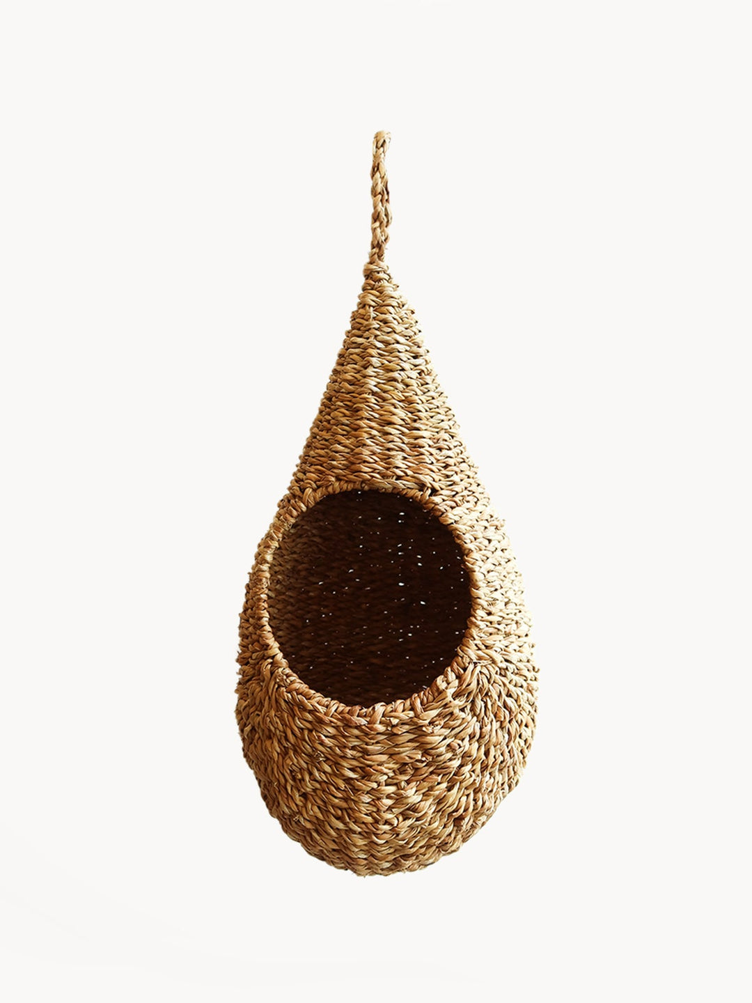 Tall seagrass floor planter basket, handwoven for fiddle leaf figs and large plants