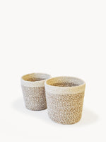 Load image into Gallery viewer, Agora Plant Basket - White - Bush &amp; Briar
