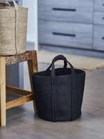 Load image into Gallery viewer, Kata Basket with handle - Black - Bush &amp; Briar
