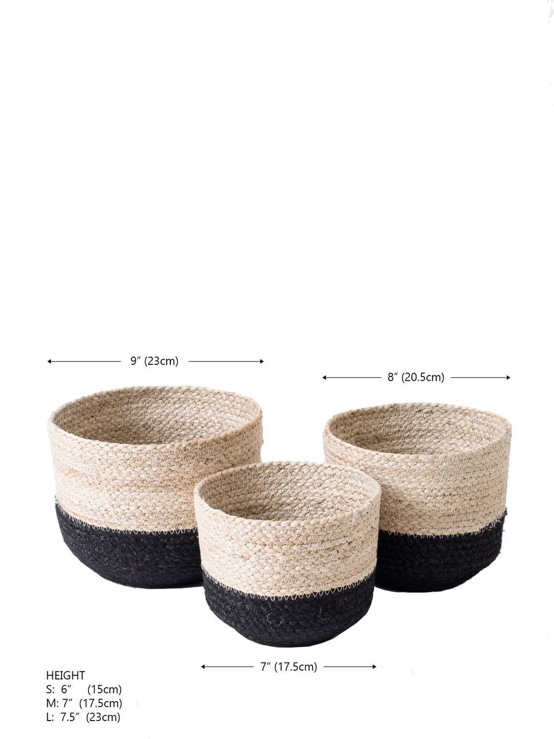Compact natural braided jute storage bin