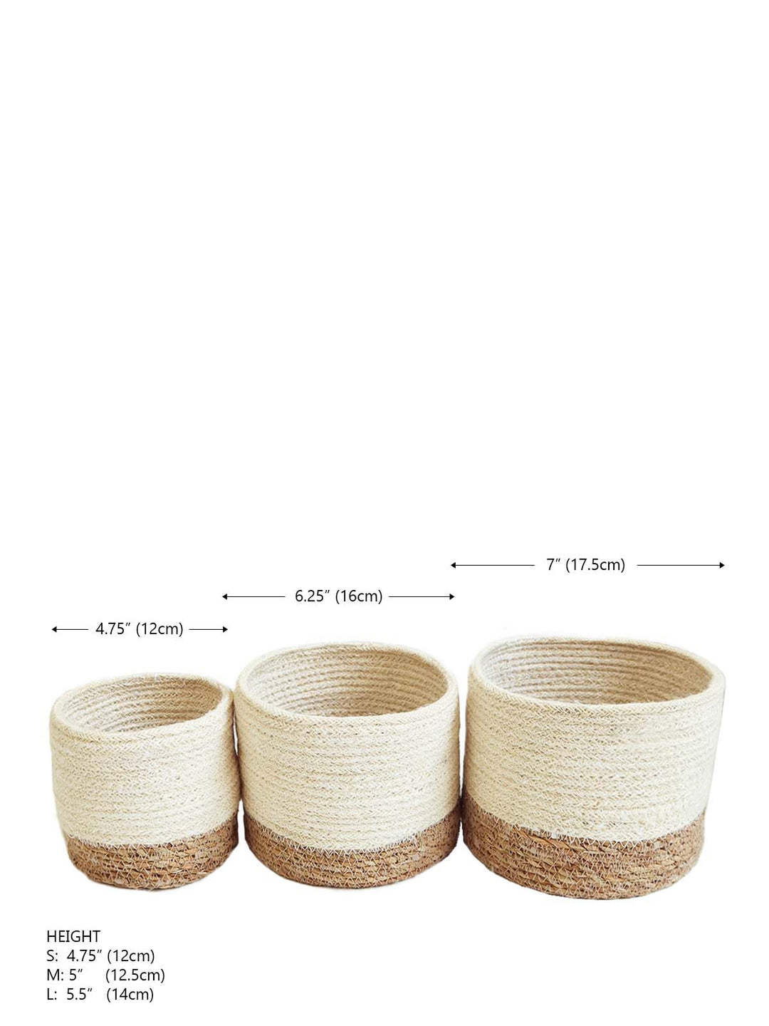 Natural seagrass round storage basket by DC-KORISSA, small size, ideal for organizing and decorative storage.
