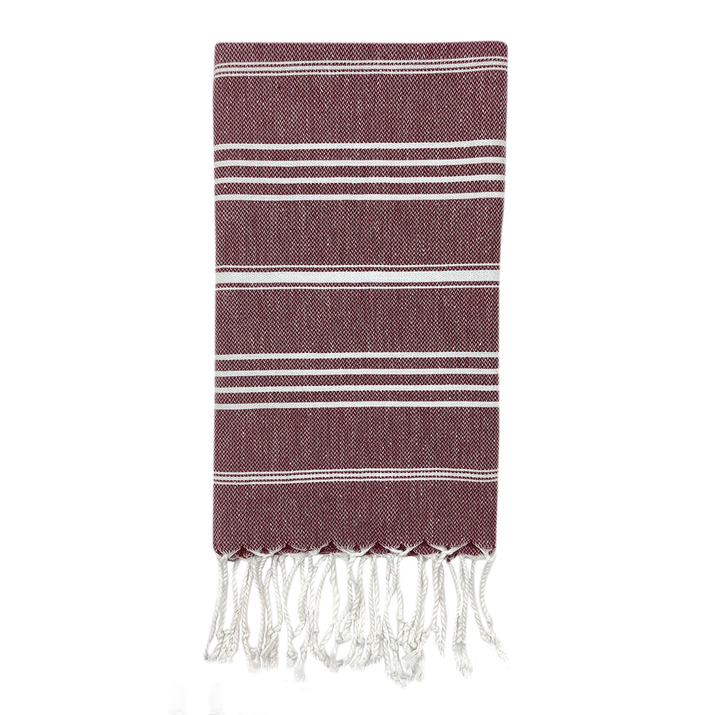 Turkish hand towel with traditional weave and soft cotton texture