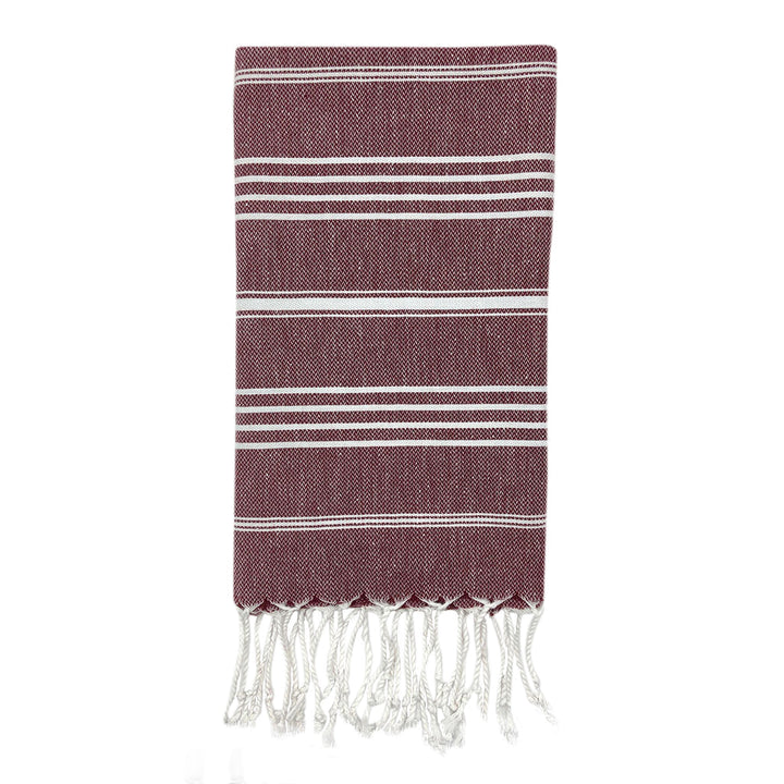 Turkish hand towel with traditional weave and soft cotton texture