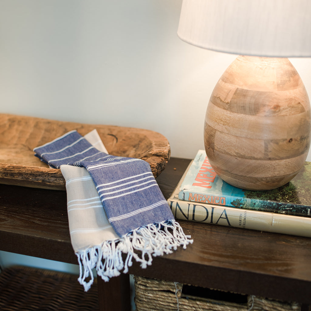 Handwoven Turkish hand towel in traditional Anatolian weave